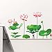 Coohole 1Pcs 3D Lotus Removable Vinyl Decal Art Mural Home Decor Wall Stickers (Multicolor)