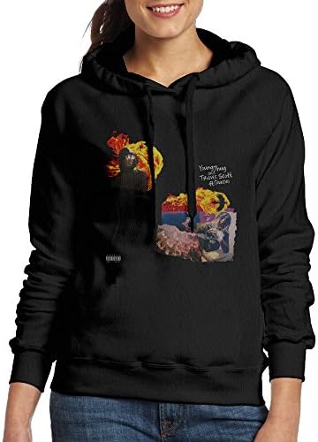 Women's Young Thug And Travis Scott Album Cover Black Pullover Hoodie