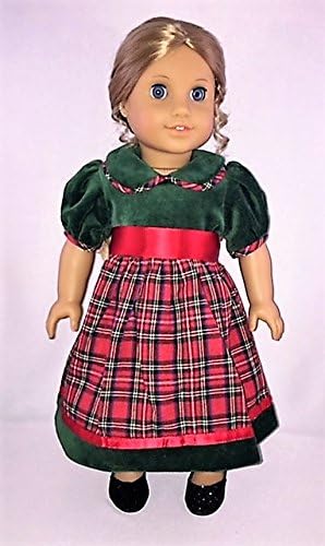 Beatrice Collection Classic Christmas Dress. Fits 18” Dolls like American Girl