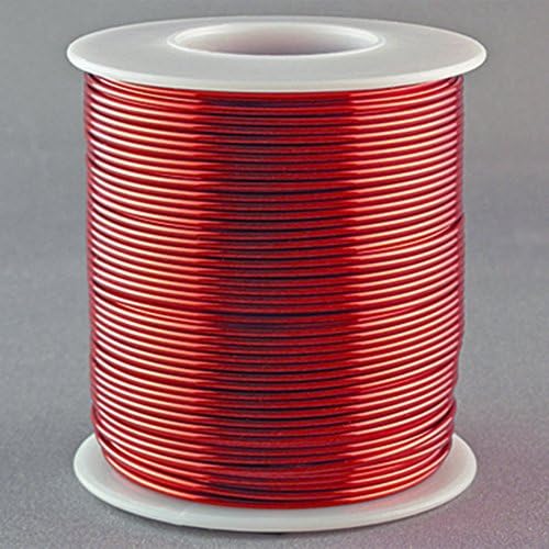 Magnet Wire 18 Gauge AWG Enameled Copper 200 Feet Coil Winding and Crafts Red