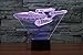 LOTOS Star Trek Battleship 3D Optical Illusion Multi-colored Change Touch Botton Desk Lamp Table Light