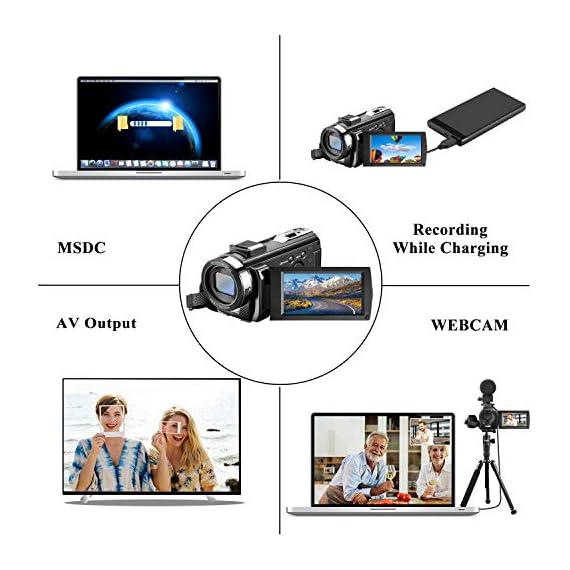 Video Camera Camcorder with Remote Control, Aasonida YouTube Camera