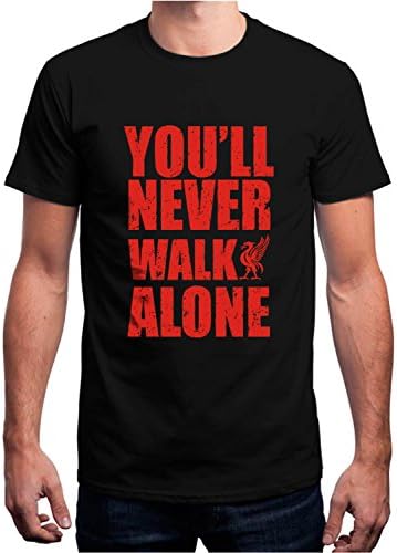 Sharq Liverpool YNWA 100% Cotton Black Round Neck T-Shirt