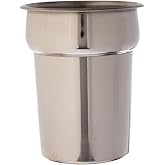 Winco 2.5 qt Stainless Steel Inset Cover | Tailored fit to maintain optimal temperatures, Great for Cooking, Food Preparation and Restaurant Kitchens