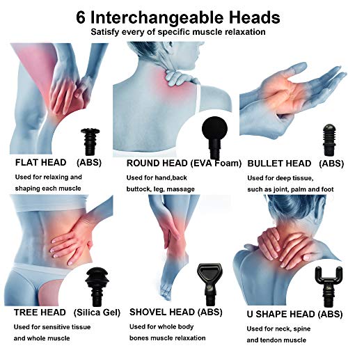 Premium TNK Muscle Massage Gun Deep Tissue Therapy,Electric Handheld Neck and Back Massager, Percussion Massage Gun for Men and Women Pain Relief and Body Recovery 20 Speed Quiet and Strong(Silver,R8)