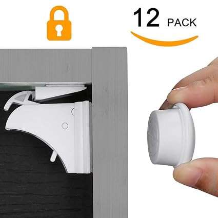 Linkax Child Safety Magnetic Cupboard Locks Magnetic Baby Locks No