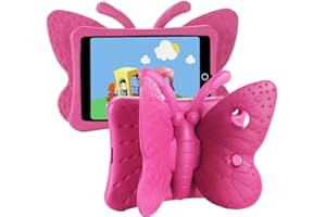 isellcuver Case for iPad 6th/5th Gen & Air/Air 2 & iPad Pro 9.7 inch,Cute Vivid Butterfly Bracket Heavy Duty Rugged Cover for