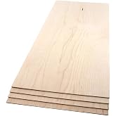 The Hardwood Edge Maple Hardwood Planks - 4-Pack Hard Maple Wood for Unfinished Wood Crafts - 1/8&rsquo;&rsquo; (3mm) 100% Pure Hardwood - Laser Engraving Blanks - Maple Wood Blanks for Crafts and Gifts