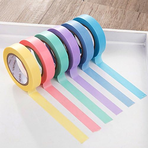 Masking Tape,Craft Multi Colored Masking Tape [6 Rolls Variety- Assorted Color Coded Rolls]- Fun DIY Arts Supplies Kit M-jump 33FT Washi Tapes for Arts and Crafts, Scrapbook Masking Paper (2 packages)