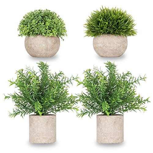 Meiliy Realistic Fakes Plants Rosemary Plant Mini Potted Artificial