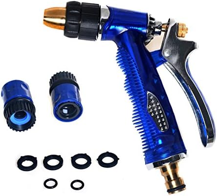 Norgarden Garden Hose Nozzle, High Pressure, Heavy Duty Metal, Hand Sprayer with Washers and Quick Connectors. Suitable for Car &amp; Pet Washing, Cleaning, Watering Lawn and Garden.
