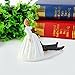 WeddingDepot Funny Bride and Groom Decorative Wedding Cake Toppers - Cake Topper Figurines, Keepsake Wedding Cake Decorations in Unique Pose (Reluctant Groom)