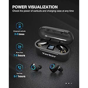 Yarber Auricolare Bluetooth Senza Fili Cuffie Bluetooth 5.0 Stereo Leggero TWS con Microfono Display Digitale a LED… - immagine 6
