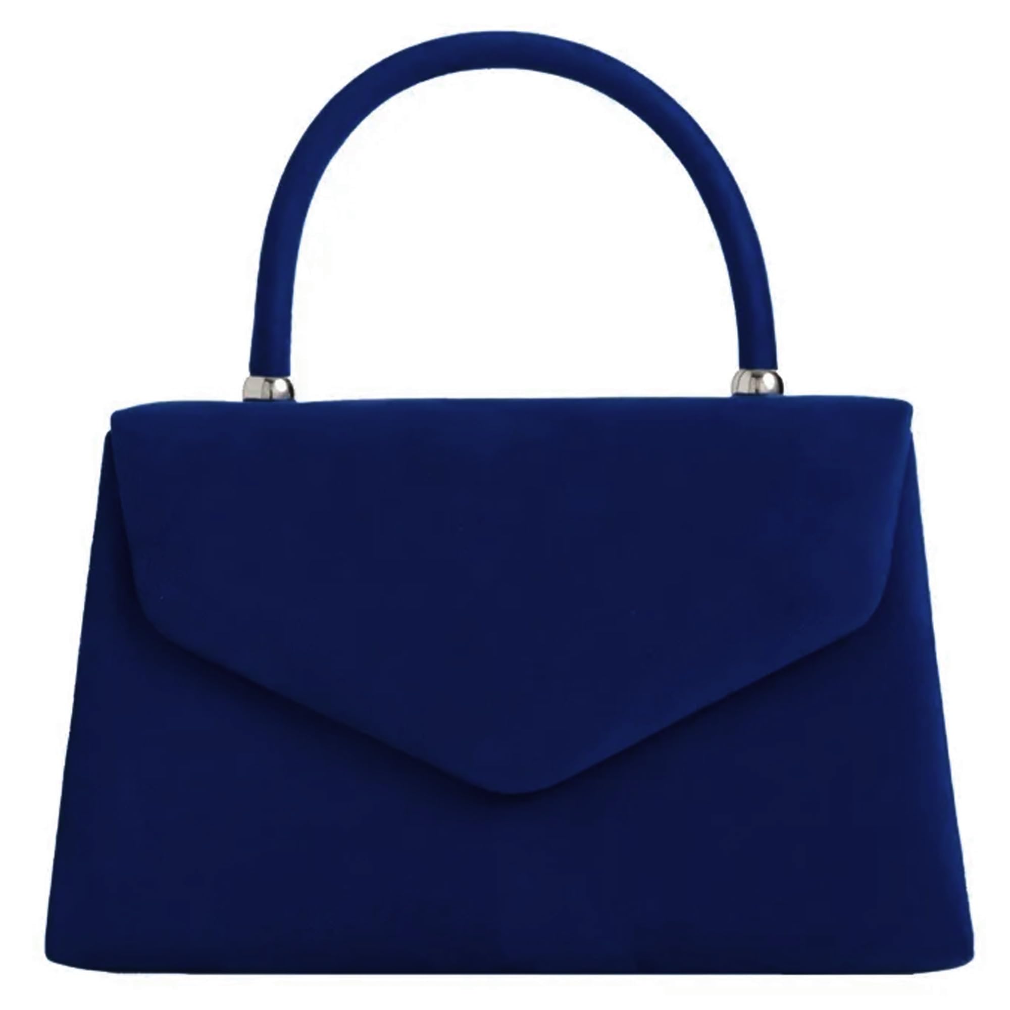 fi9® Retro Suede Tote Style Wedding Ladies Party Prom Evening Clutch Hand Bag Purse (Navy Blue)