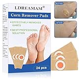 Corn Remover,Foot Corn Remover Pads, Corn Callus Remover Cushions,Corn Plaster with Hole,Corn Remover Pads for Foot Corn Removal Reduces Pain,24 Pads