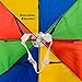 Funny Party Hats Umbrella Hat - Fishing Umbrella Hat for Kids and Adults - Elastic, Rainbow Colors
