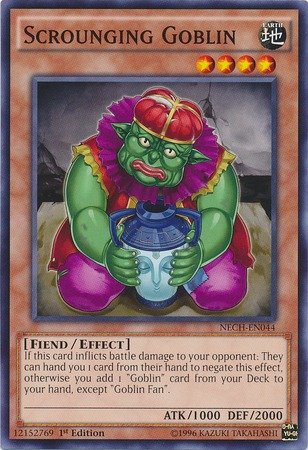 Yu-Gi-Oh! - Scrounging Goblin (NECH-EN044) - The New Challengers - 1st Edition - Common
