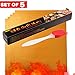 Copper Grill Mat - WEDNA 5 Pack BBQ Mats and a Silicone Brush - FDA Approved, PFOA Free, Reusable and Easy to Clean - Works on Gas, Charcoal, Electric Grill and more, 100% Non-stick 15.75 x 13 inches
