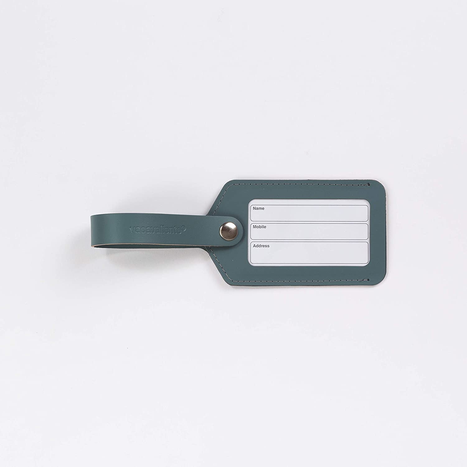 Vacavaliente Green Leather Luggage Tag