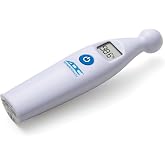 ADC Adtemp 427 Temple Touch 6-Second Digital Thermometer, Ideal for Infants | Includes an easy-to-read, color-coded, backlit LCD display: Green for normal readings, red for high temperatures.