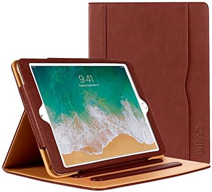 DUNNO iPad 5th/6th Generation Case 9.7 Inch 2017/2018 - Stand Folio Soft Leather Wallet Smart Cover Case for 2017/2018 Apple iPad 9.7 inch, Also Fit iPad Air 2/iPad Air (Brown)