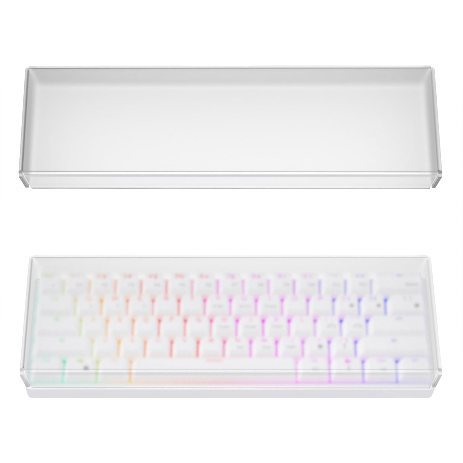 GEEKRIA Premium Acrylic Keyboard Dust Cover for 60% Compact 61 Keys Keyboard Compatible with RK ROYAL KLUDGE RK61, Razer Huntsman Mini 60% Gaming Keyboard