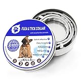 Flea and Tick Collar Prevention for Dogs & Cats Control for 8 Months with Natural Ingredients-Adjustable Waterproof Design