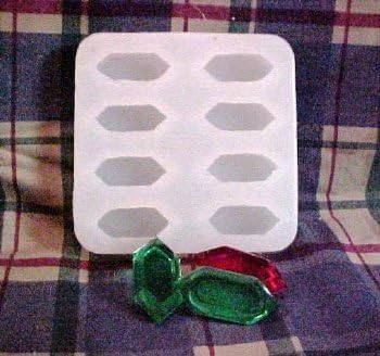 Marquise Rupee Gem Embeds 8 Cavity Silicone Mold 5462 Food-Soap-Candle-Resin-Flexible