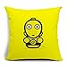 Chicozy Cotton Linen Square Cute Star Wars Characters Decorative Pillow Cover Cushon Cover for Sofa Pillow Cushion Gift Outdoor Pillowcase 17.7inch