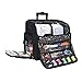 Everything Mary Black Stamped Rolling Sewing Machine Tote - Sewing Machine Case Fits Most Standard Brother & Singer Sewing Machines