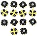 Gracefulvara 14Pcs Soft Golf Shoes Spikes Metal Thread Studs Replacement Black&Yellow