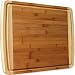 Extra Large Bamboo Cutting Board for Kitchen with Juice Groove - 17.5 x 13.5 x 0.75 inch