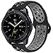 KADES for Samsung Active 2 Watch Band, 20mm Soft Silicone Sport Replacement Strap with Quick Release Pin for Galaxy Watch Smartwatch 42mm, Galaxy Watch Active 40mm 44mm (Black/grey)