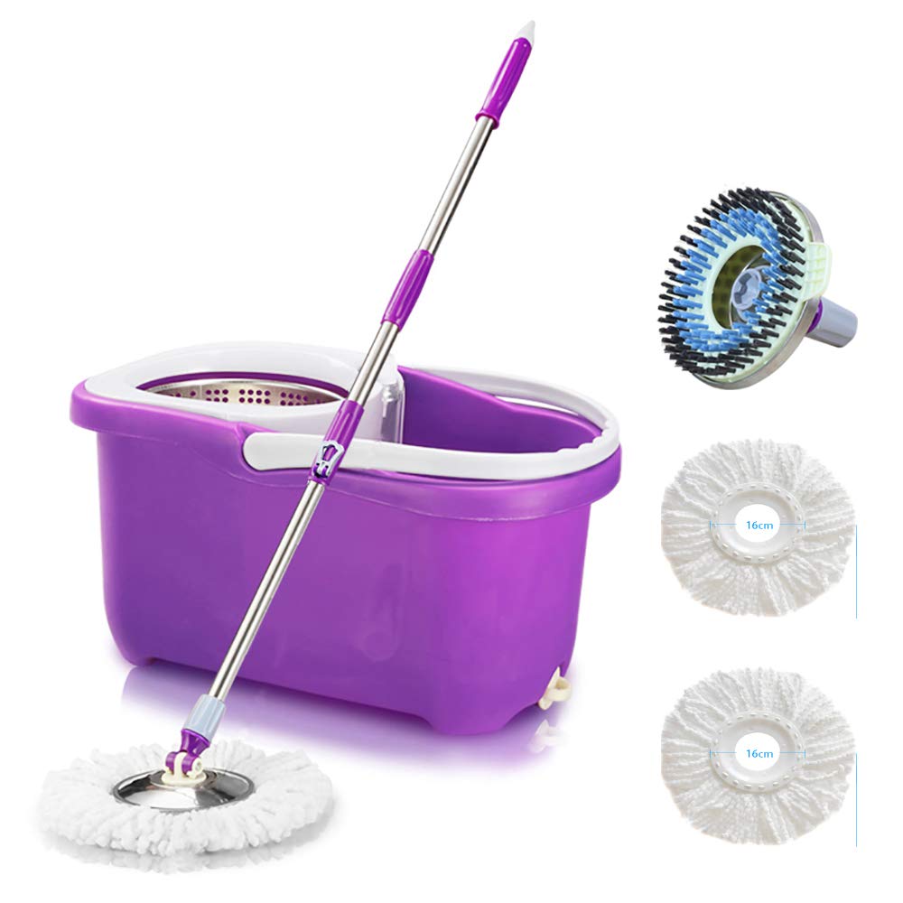 Jamo Spin Mop Bucket Floor Cleaning System Stainless Steel 360 Rolling