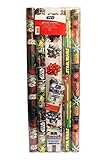 New Star Wars 4 Pck Christmas Wrapping Paper