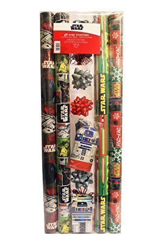 New Star Wars 4 Pck Christmas Wrapping Paper