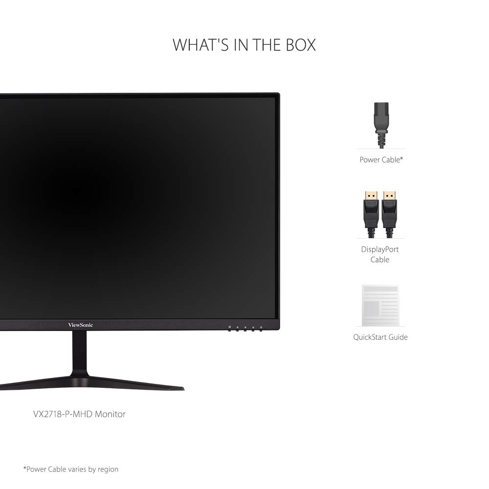 ViewSonic VX2718-P-MHD 27 Inch 1080p 1ms 180Hz Gaming Monitor with FreeSync, Eye Care, HDMI and DisplayPort