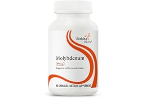 Seeking Health Molybdenum - Supplement with Molybdenum Glycinate Chelate - Supplement Supports Sulfite Metabolism & Cellular Health - Vegetarian and Vegan Capsules - 500 mcg, 90 Capsules