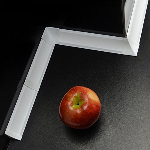 Kitchen worktop edging - 1.5m - Colour: white - 23mm - PVC + 10 FREE screws