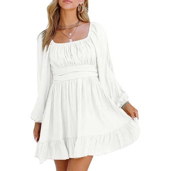 Amazon.com: Pirate Costume Women Off The Shoulder Long Puff Sleeve Elastic  Waist A-Line Ruffle Casual Mini Dress Homecoming Dress White : Clothing,  Shoes & Jewelry