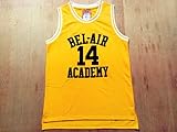 Fresh Prince Jersey 14 Will Smith Jersey Yellow Bel-Air Academy Basketball Jerseys Stitched (Golden, XX-Large)