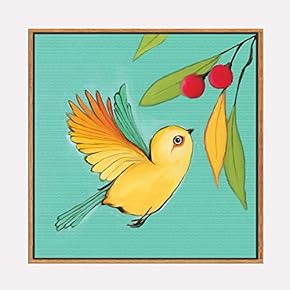 Framed Canvas Wall Art for Living Room, Bedroom Beautiful Watercolor Birds Canvas Prints for Home Decoration Ready to Hanging - 16x16 inches