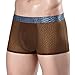 Vogyal Men See Through Underwear Sexy Mens Lingerie Mesh Breathable Boxer Briefs(Pack of 4)