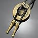 Gold Plated Q&Q Fashion Vintage Cowboy Hat Stetson Black Leather Rodeo Western Bolo Bola Tie Necktie Line Dance