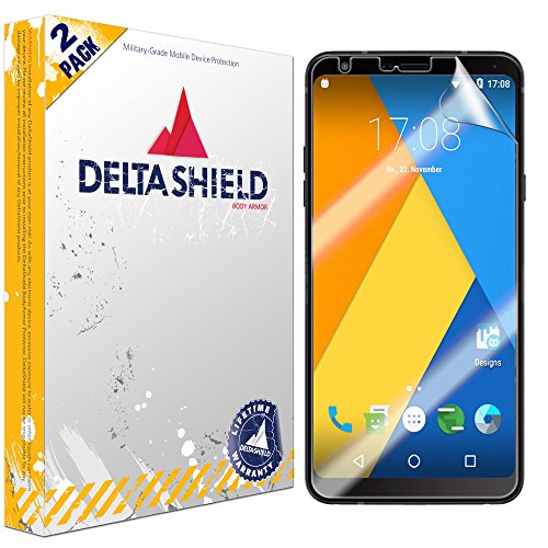 DeltaShield Screen Protector for LG Stylo 4 (LG Q Stylus)(2-Pack) BodyArmor Anti-Bubble Military-Grade Clear TPU Film