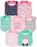 Simple Joys by Carter's Baby Girls' 7-Pack Teething Bib, Pink/Mint, One Size