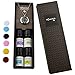 Wild Essentials Lotus Flower Necklace Essential Oil Diffuser Kit With Lavender, Lemongrass, Peppermint, Orange Oils, 12 Refill Pads, Calming Aromatherapy Gift Set, Customizable Color Changing, Perfume
