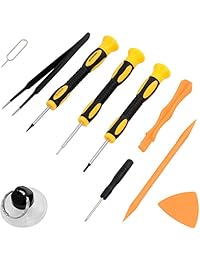 Kit de reparación con herramientas para iPhone 4, 5, 5S, 5 C, 6, 6s, 7, Samsung Galaxy, Note Herramienta desarmador magnético Set para teléfonos celulares y dispositivos móviles arregle pantalla iPhone, Batería con scanditech Toolkit.