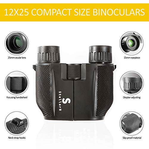 Compact Lightweight Binoculars with Camera Kit12x25 Small Binoculars