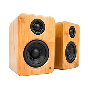 Kanto YU2BAMBOO Powered Desktop Speakers – 100 Watts – Amplifer (Bamboo)